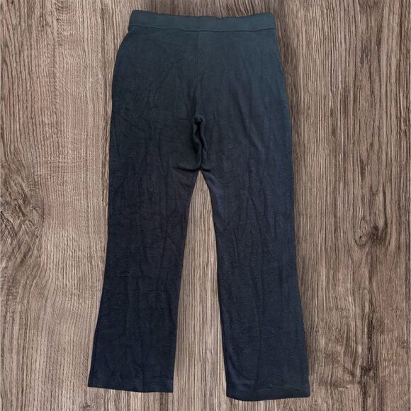 Felina Wide Leg Black Fuzzy Sweatpants Relaxed Fit Women’s Size Large - Picture 2 of 5